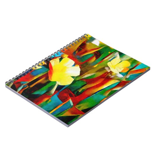 Daffodils. Abstracte florale samenstelling in een  Notitieboek (Linkerzijde)