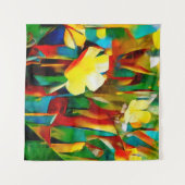 Daffodils. Abstracte florale samenstelling in een Wandkleed (Voorkant (horizontaal))