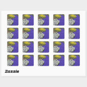Daffodils and Grape Hyacinth, Keukenhof 2 Vierkante Sticker (Vel)