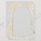 Daffodils bloemen lijn kunst. save the date (Voorkant / Achterkant)