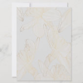 Daffodils bloemen lijn kunst. save the date (Achterkant)