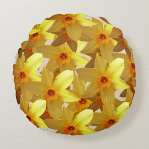 Daffodils Bloom-kussen Rond Kussen