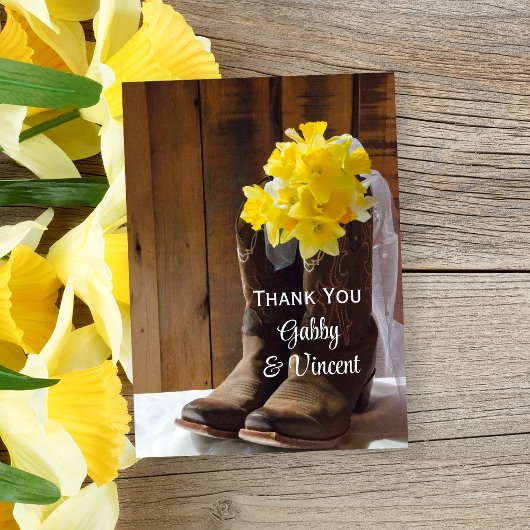 Daffodils Boots de cowboy Merci Mariage occidental