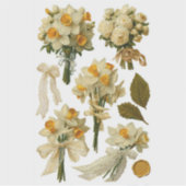 Daffodils Bouquet Spring Wedding Fussy Cut  Sticker (Voorkant)