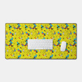 Daffodils bronfloraalpatroon bureaumat (Keyboard & Muis)