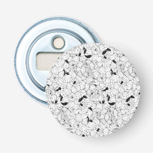 Daffodils bronfloraalpatroon button flesopener