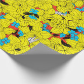 Daffodils bronfloraalpatroon cadeaupapier (Hoek)