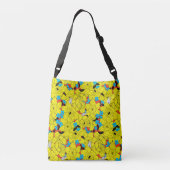 Daffodils bronfloraalpatroon crossbody tas (Achterkant)