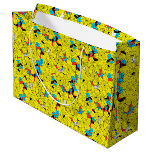 Daffodils bronfloraalpatroon groot cadeauzakje