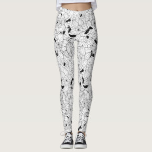 Daffodils bronfloraalpatroon leggings