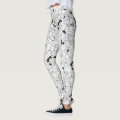 Daffodils bronfloraalpatroon leggings (Links)