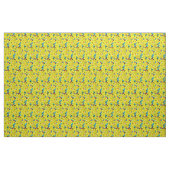 Daffodils bronfloraalpatroon stof (Fat Quarter)