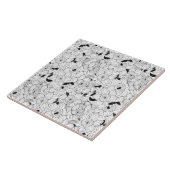 Daffodils bronfloraalpatroon tegeltje (Zijkant)