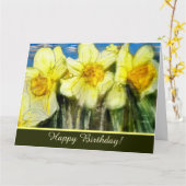 Daffodils Carte de voeux d'anniversaire personnali (Fleur jaune)