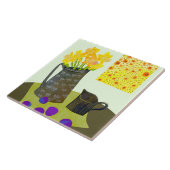 Daffodils Ceramic Kitchen Tile Tegeltje (Zijkant)
