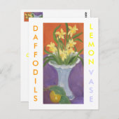 DAFFODILS CITROENVAAS BRIEFKAART (Voorkant / Achterkant)