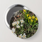 Daffodils & Crocus Badge Ronde Button 4,0 Cm (Voorkant /achterkant)