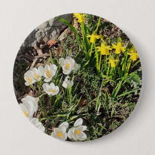 Daffodils & Crocus Badge Ronde Button 4,0 Cm
