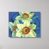 "Daffodils - de joys of spring"-veldoverdruk Canvas Afdruk (Voorkant)