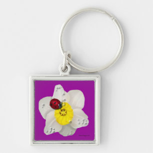 Daffodils en Ladybugs Sleutelhanger