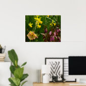 Daffodils en Rozen Colorful Floral Poster (Thuiskantoor)