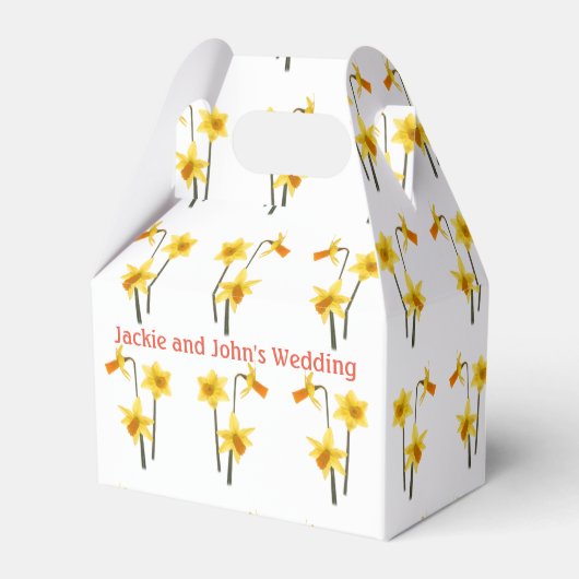Daffodils, Fabric Pattern. Bedankdoosjes (Voorkant Zijde)