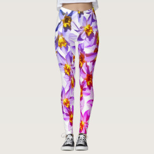 Daffodils Fleurs Photo Leggings Personnalisés