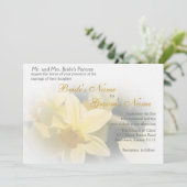 Daffodils Floral Wedding Kaart (Staand voorkant)