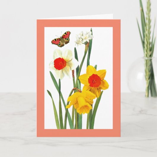 Daffodils Folded Hartelijk dank Bedankkaart (Voorkant)