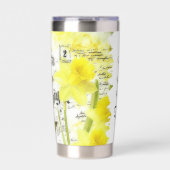  daffodils gepersonaliseerd geïsoleerde drinkbeker (Voorkant)