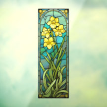Daffodils Glas in lood stijl venster Cling
