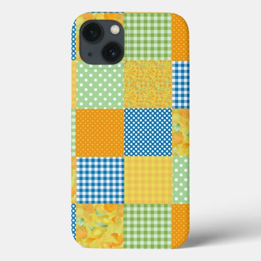 Daffodils iPad Mini Case, Land Faux-Patchwork Case-Mate iPhone Case (Achterkant)