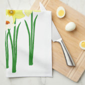 Daffodils keukenhanddoek (Quarter Fold)