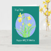 Daffodils Maart Geboortedag voor vrouw Kaart (Gele Bloem)