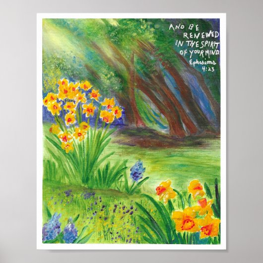 Daffodils met Christelijk Poster voor scripts (Voorkant)