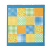 Daffodils Notitieblok, country faux-Patchwork Notitieblok (Voorkant)