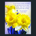 Daffodils pop art avec Desiderata citation, jaune<br><div class="desc">Daffodils pop art avec Desiderata citation,  Si vous vous comparez aux autres,  vous pouvez devenir vain et amer; car toujours,  il y aura des personnes plus grandes et moins grandes que vous. Illustration des jonquilles jaunes</div>