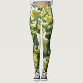 Daffodils Spring Flowers White Legging (Voorkant)