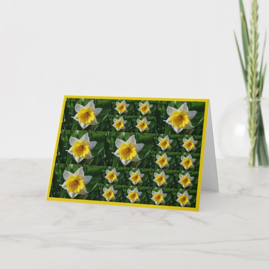 Daffodils Tic Tac Toe Carte de voeux pour Cancer P (Devant)