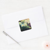 Daffodils van Brook Floral Vierkante Sticker (Envelop)