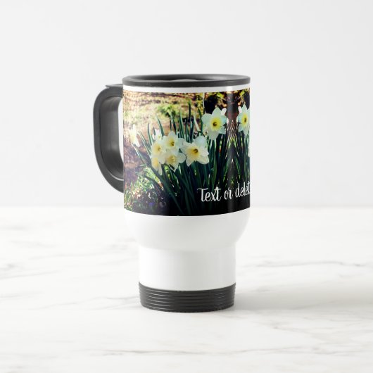 Daffodils van Brook gepersonaliseerd Reisbeker (Voorkant links)