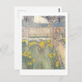 Daffodils Vintage Illustration Carte postale (Devant / Derrière)
