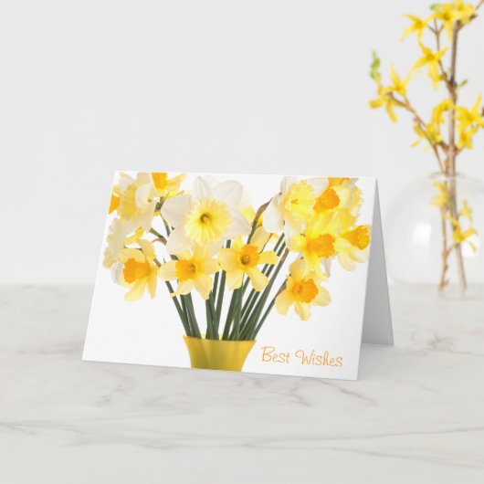 Daffodils Wenskaart Kaart (Gele Bloem)