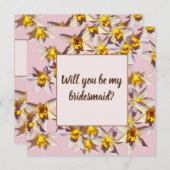 Daffodils Wil je mijn flowergirl kaart zijn? (Voorkant / Achterkant)