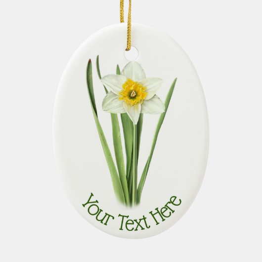 Daffodilventilator Keramisch Ornament (Achterkant)
