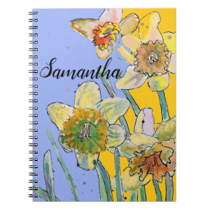 Daffodique aquarelle Journal Floral Womans Carnet