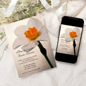 Daffodique blanc Dîner de Pâques Invitation