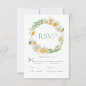 Daffodique blanc et jaune Floral Green RSVP (Devant)