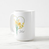 Daffodique café Mug Fleur de naissance (Devant gauche)