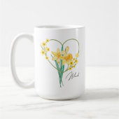 Daffodique café Mug Fleur de naissance (Gauche)